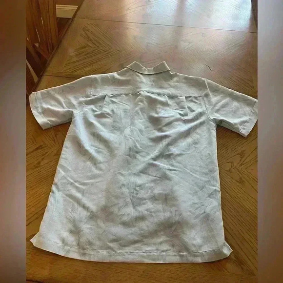 Cubavera short sleeves button down tropical print men’s shirt Medium blue - Picture 5 of 7